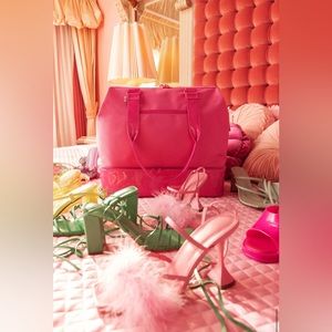 BARBIE X BEIS - mini weekender bag in barbie pink
